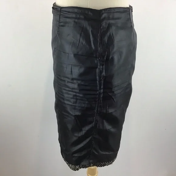 Elliot Lauren Black, White and tan wool blend fully lined Tweed Skirt Size 2 - Picture 9 of 11